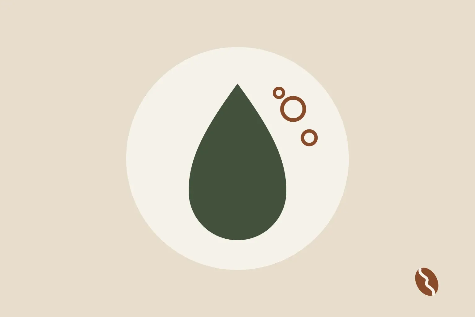 Ilustración de una gota de agua con burbujas de limpieza sobre fondo de papel